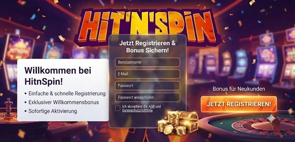 Registrierung bei HitnSpin Casino Deutschland
